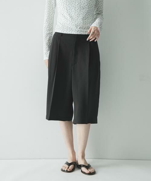 URBAN RESEARCH / アーバンリサーチ ショート・ハーフ・半端丈パンツ | 『UR TECH DRYLUXE』ハーフパンツ（ブラック）