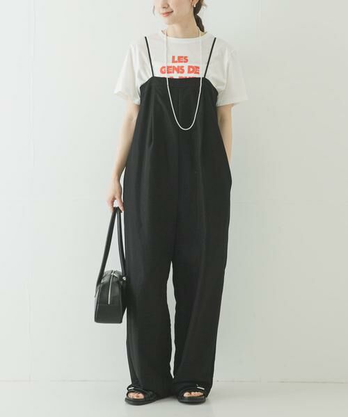 URBAN RESEARCH / アーバンリサーチ サロペット・オールインワン | タックデザインベアオールインワン（ブラック）