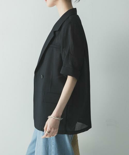 URBAN RESEARCH / アーバンリサーチ その他アウター | シアーメッシュハーフスリーブジャケット | 詳細2