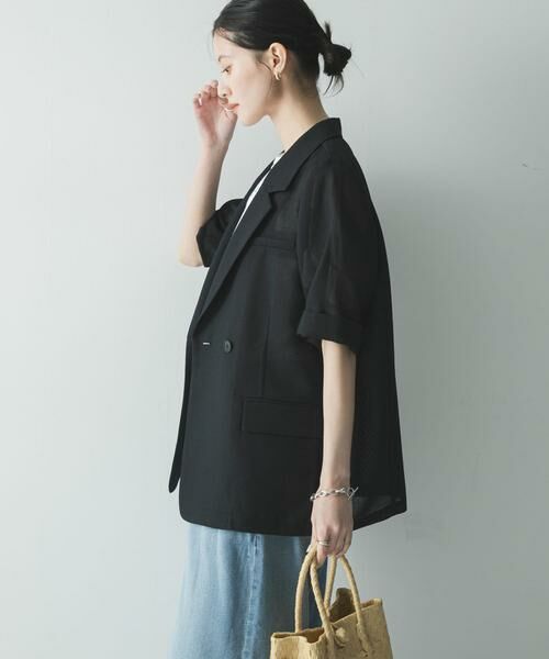 URBAN RESEARCH / アーバンリサーチ その他アウター | シアーメッシュハーフスリーブジャケット | 詳細4