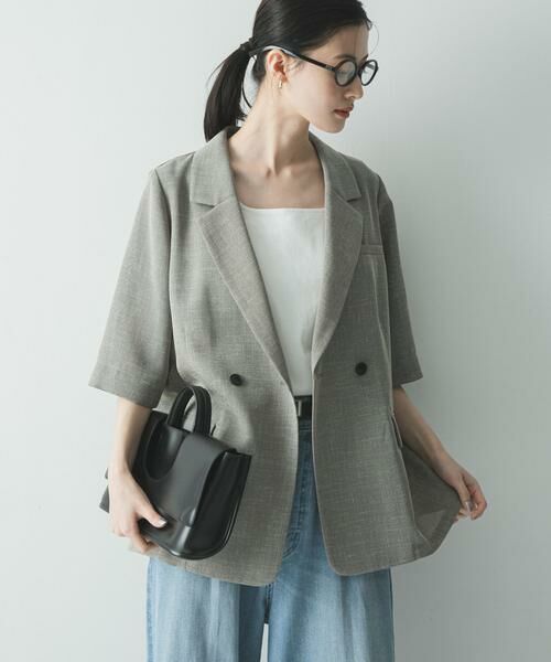 URBAN RESEARCH / アーバンリサーチ その他アウター | シアーメッシュハーフスリーブジャケット（ベージュ）