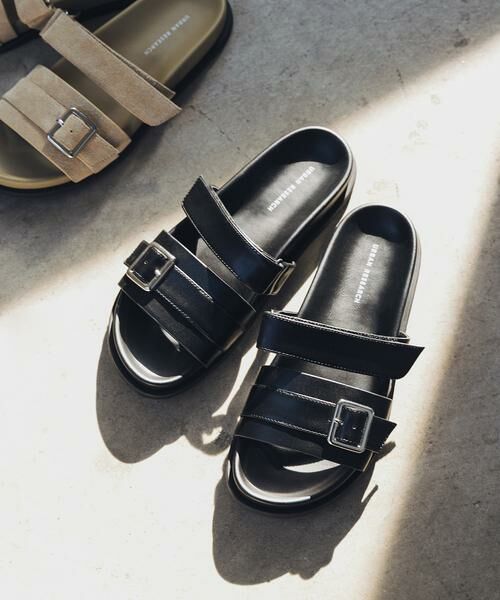 URBAN RESEARCH / アーバンリサーチ サンダル | バックルベルトフットベットサンダル（ブラック）