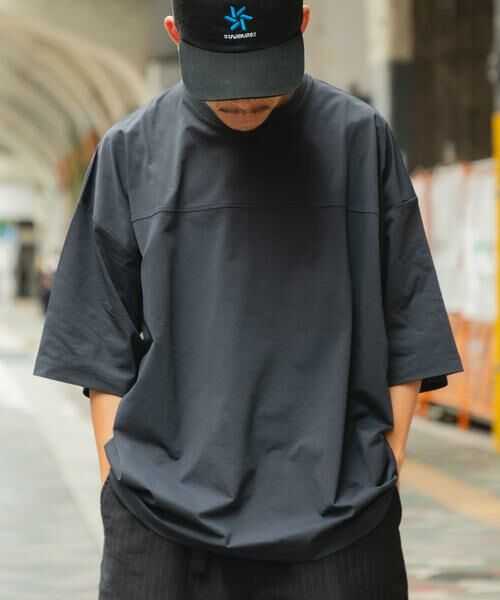 URBAN RESEARCH / アーバンリサーチ Tシャツ | Wide Dad　BREEZY TECH SHORT-SLEEVE T-SHIRTS（チャコールグレー）