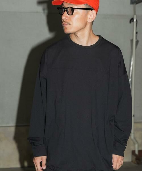 URBAN RESEARCH / アーバンリサーチ Tシャツ | Wide Dad　BREEZY TECH LONG-SLEEVE T-SHIRTS（ブラック）