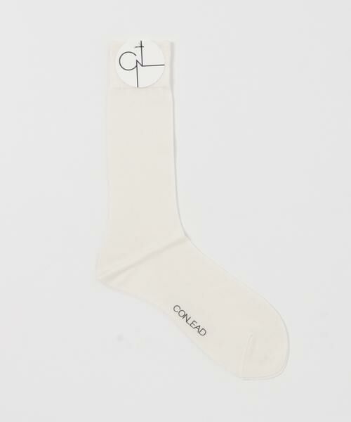 URBAN RESEARCH / アーバンリサーチ ソックス | CONLEAD　SILK SOLID（ホワイト）
