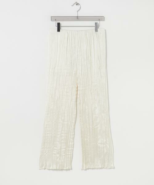 URBAN RESEARCH / アーバンリサーチ その他パンツ | Studio Doe　SATIN PLEATED EASY PANTS（アイボリー）