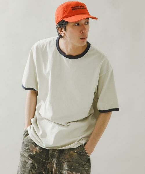 URBAN RESEARCH / アーバンリサーチ Tシャツ | ANOTHER OFFICE　Homeboy Garment Ringer t-shirts（ベージュ）