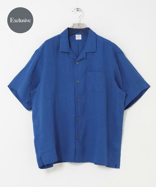 URBAN RESEARCH / アーバンリサーチ シャツ・ブラウス | 『別注』BROOKS BROTHERS×URBAN RESEARCH LINEN CAMP SHIRTS SHORT-SLEEVE(ブルー)