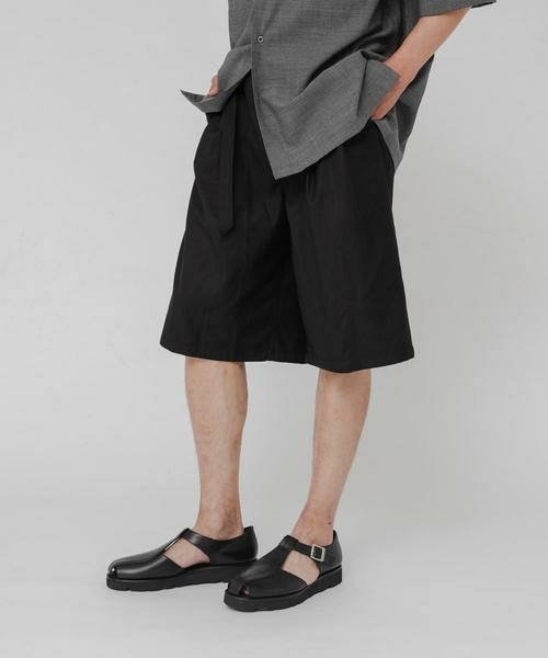 URBAN RESEARCH / アーバンリサーチ ショート・ハーフ・半端丈パンツ | ANOTHER OFFICE　H.STRIPE BERMUDA PANTS（ブラック）