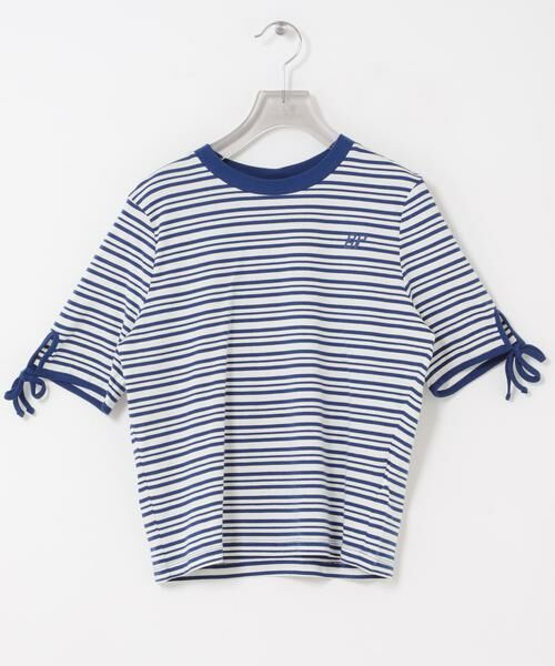 URBAN RESEARCH / アーバンリサーチ Tシャツ | BAUM UND PFERDGARTEN　STRIPED COTTON JERSEY（ブルー）