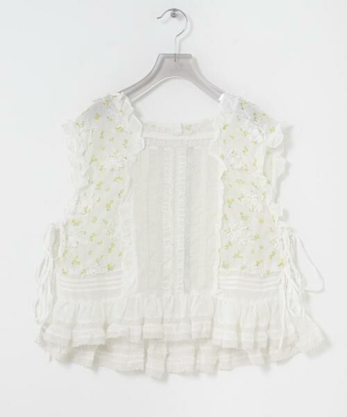 URBAN RESEARCH / アーバンリサーチ シャツ・ブラウス | crinkle crinkle crinkle　SHEER FLOWER VEST BLOUSE（アイボリー）
