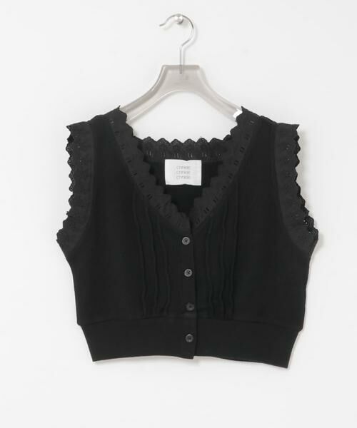 URBAN RESEARCH / アーバンリサーチ ベスト | crinkle crinkle crinkle　WAFFLE FRILL VEST（ブラック）