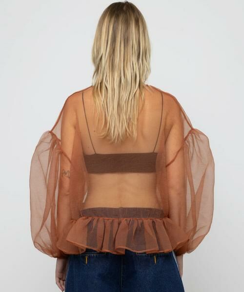 URBAN RESEARCH / アーバンリサーチ シャツ・ブラウス | ESTHE　VOLUME ORGANZA BOW TOP | 詳細2