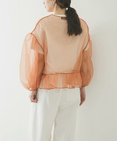 URBAN RESEARCH / アーバンリサーチ シャツ・ブラウス | ESTHE　VOLUME ORGANZA BOW TOP | 詳細5