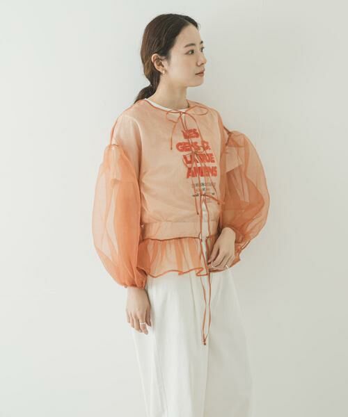 URBAN RESEARCH / アーバンリサーチ シャツ・ブラウス | ESTHE　VOLUME ORGANZA BOW TOP | 詳細6