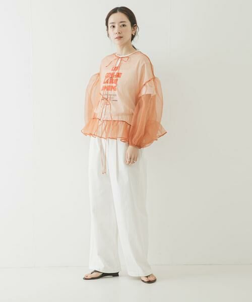 URBAN RESEARCH / アーバンリサーチ シャツ・ブラウス | ESTHE　VOLUME ORGANZA BOW TOP | 詳細7
