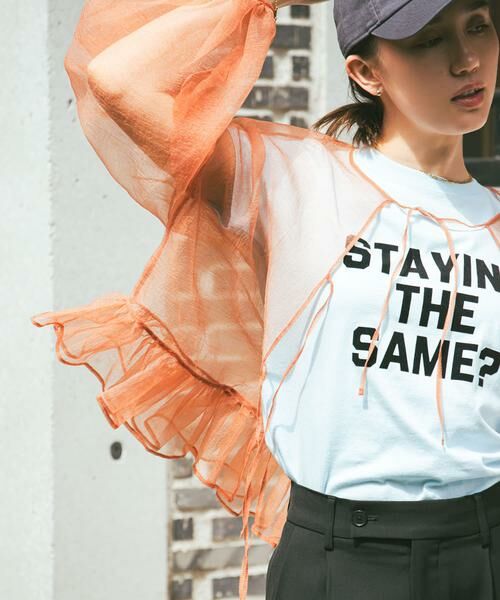 URBAN RESEARCH / アーバンリサーチ シャツ・ブラウス | ESTHE　VOLUME ORGANZA BOW TOP | 詳細8