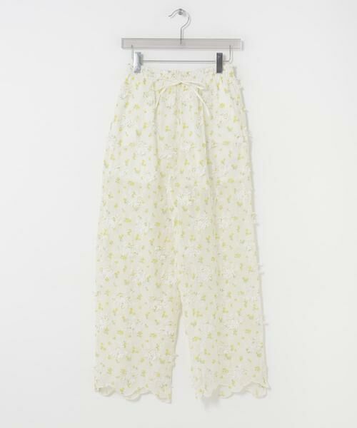URBAN RESEARCH / アーバンリサーチ その他パンツ | crinkle crinkle crinkle　SHEER FLOWER EASY PANTS（アイボリー）