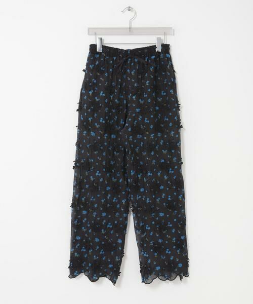 URBAN RESEARCH / アーバンリサーチ その他パンツ | crinkle crinkle crinkle　SHEER FLOWER EASY PANTS（ブラック）