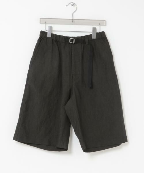 URBAN RESEARCH / アーバンリサーチ ショート・ハーフ・半端丈パンツ | new basic　WOOL LINEN SHORT PANTS（ブラック）
