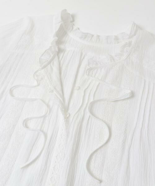 URBAN RESEARCH / アーバンリサーチ シャツ・ブラウス | Picchi nia　SOFT FRILL WHITE | 詳細2