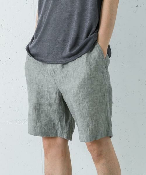 URBAN RESEARCH / アーバンリサーチ ショート・ハーフ・半端丈パンツ | LINEN CHAMBRAY SHORTS | 詳細1