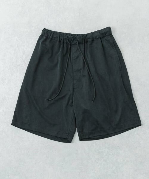URBAN RESEARCH / アーバンリサーチ ショート・ハーフ・半端丈パンツ | WASHABLE CUPRO SHORTS（ブラック）
