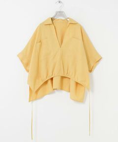 URBAN RESEARCH / アーバンリサーチ シャツ・ブラウス | ラミーレーヨンハーフスリーブギャザーヘムシャツ