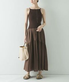 URBAN RESEARCH / アーバンリサーチ ワンピース | ニットドッキングティアードワンピース