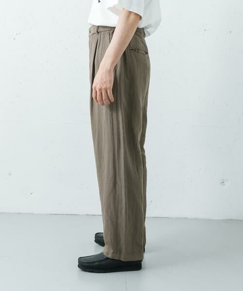 URBAN RESEARCH / アーバンリサーチ その他パンツ | ATON　COTTON LINEN VOILE LOOSE FIT PANTS | 詳細4