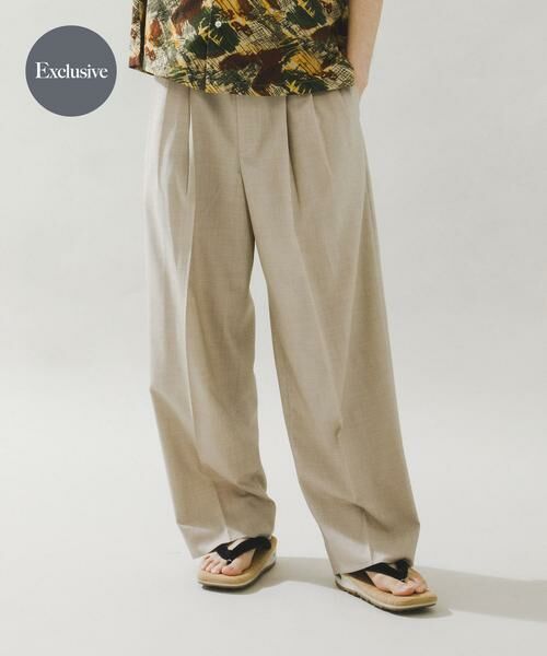 URBAN RESEARCH / アーバンリサーチ その他パンツ | 『別注』YLEVE×URBAN RESEARCH　S120S WOOL 3TACK PANTS（ベージュ）