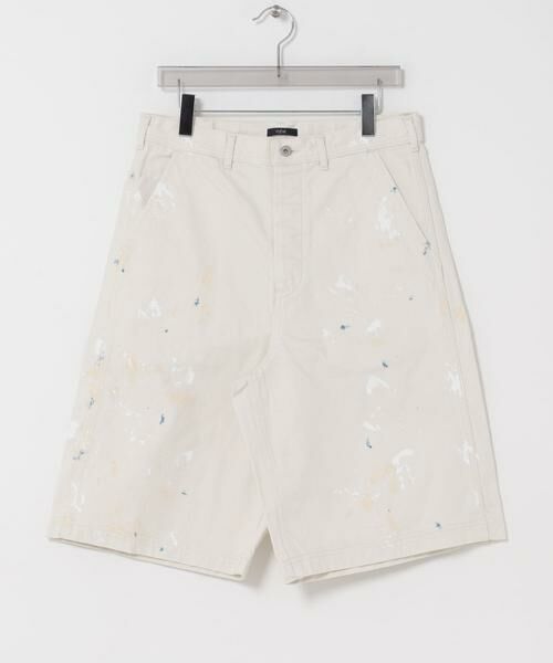 URBAN RESEARCH / アーバンリサーチ ショート・ハーフ・半端丈パンツ | YLEVE　HAND PAINT DENIM SHORTS（ホワイト系その他）
