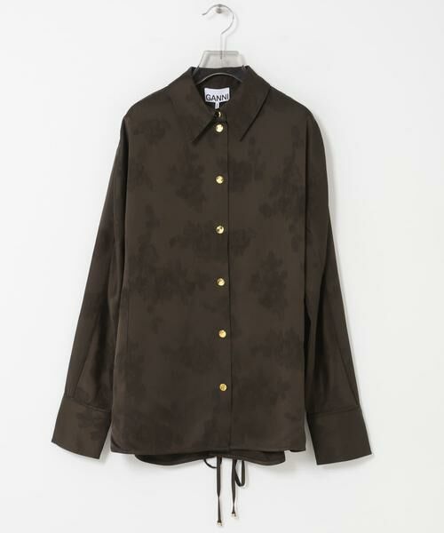 URBAN RESEARCH / アーバンリサーチ シャツ・ブラウス | GANNI　SATIN JACQUARD LONG-SLEEVE SHIRTS | 詳細1