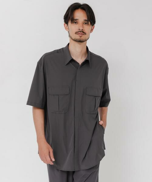 URBAN RESEARCH / アーバンリサーチ シャツ・ブラウス | 『撥水/接触冷感』『UR TECH MoLight』PACKABLE SHIRTS（チャコールグレー）