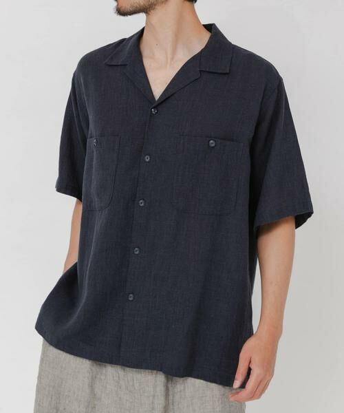 URBAN RESEARCH / アーバンリサーチ シャツ・ブラウス | SANDWASH LINEN OPEN SHIRTS（ネイビー）