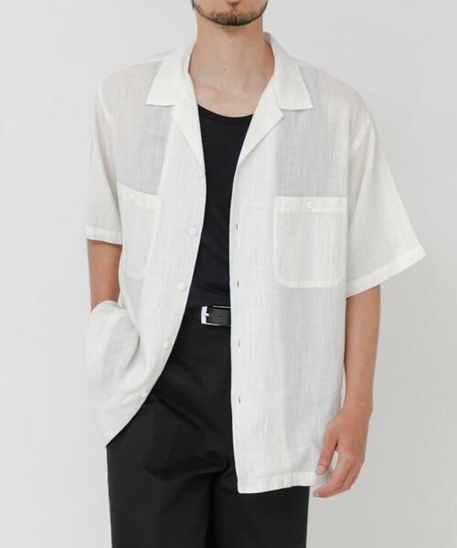 URBAN RESEARCH / アーバンリサーチ シャツ・ブラウス | SANDWASH LINEN OPEN SHIRTS（ホワイト）