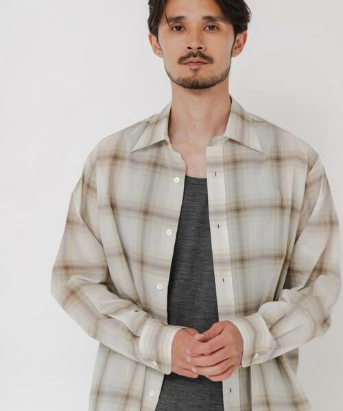 URBAN RESEARCH / アーバンリサーチ シャツ・ブラウス | SHEER CH SQUARE CUT SHIRTS（アイボリー）