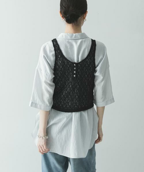 URBAN RESEARCH / アーバンリサーチ タンクトップ | ストレッチレース2WAYタンクトップ | 詳細12