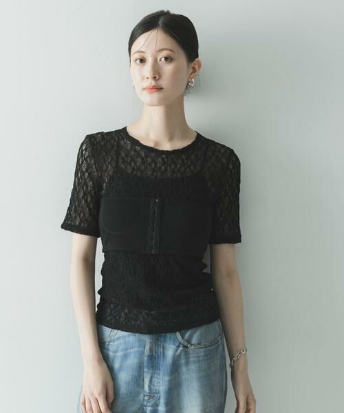URBAN RESEARCH / アーバンリサーチ Tシャツ | ストレッチレースコンパクトTシャツ | 詳細13