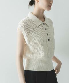 URBAN RESEARCH / アーバンリサーチ ニット・セーター | シャツカラーメッシュニット