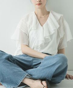 URBAN RESEARCH / アーバンリサーチ シャツ・ブラウス | ハーフスリーブラッフルブラウス