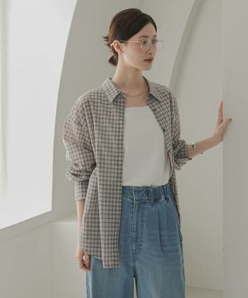 URBAN RESEARCH / アーバンリサーチ シャツ・ブラウス | シアーチェックシャツ（ベージュ系その他）