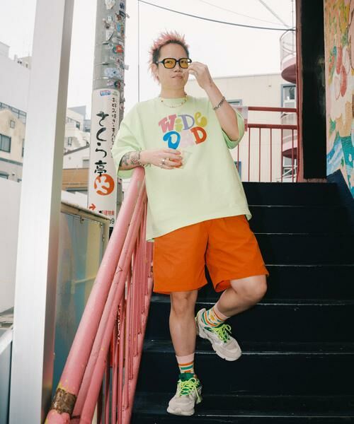URBAN RESEARCH / アーバンリサーチ ショート・ハーフ・半端丈パンツ | Wide Dad　GRAPHIC SHORTS WITH HATCH | 詳細1