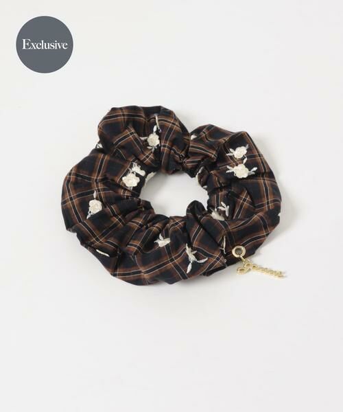 URBAN RESEARCH / アーバンリサーチ ヘアゴム・シュシュ | GANNI　EXCLUSIVE SCRUNCHIE（ブラウン系その他）