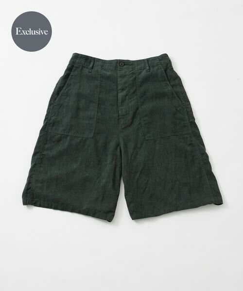 URBAN RESEARCH / アーバンリサーチ ショート・ハーフ・半端丈パンツ | 『別注』LE VETEMENT ATLANTIQUE×URBAN RESEARCH ワークショーツ(グリーン)