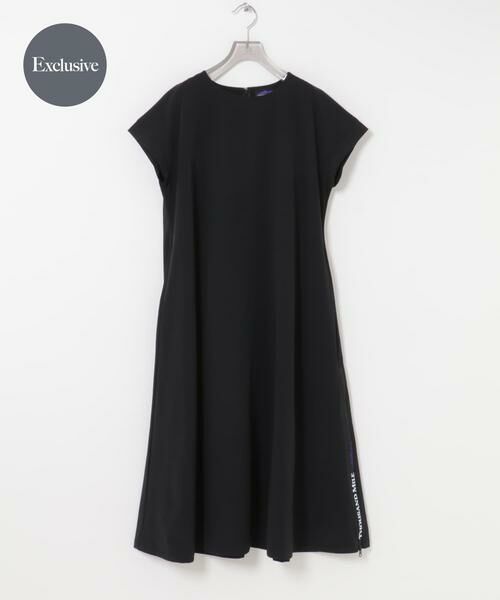 URBAN RESEARCH / アーバンリサーチ ワンピース | 『吸水速乾/UVカット/イージーケア』『別注』THOUSAND MILE×URBAN RESEARCH　FRENCH SLEEVE DRESS（ブラック）