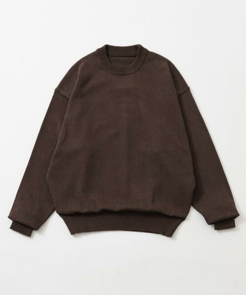 URBAN RESEARCH / アーバンリサーチ ニット・セーター | COTTON CASHMERE CREW NECK KNIT（ブラウン）