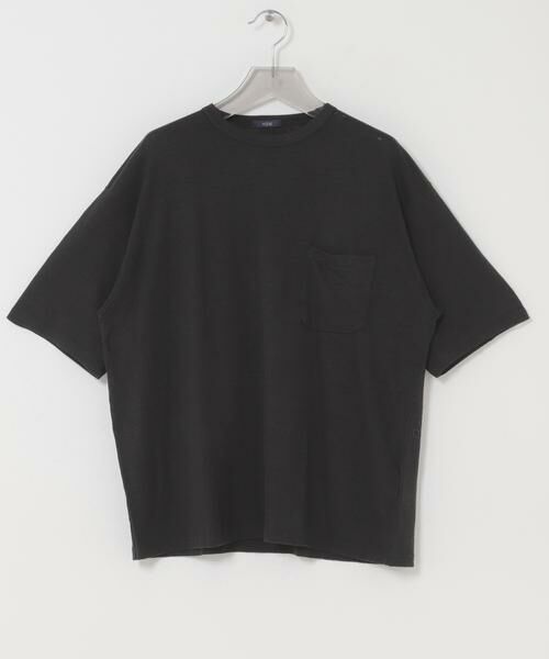 URBAN RESEARCH / アーバンリサーチ Tシャツ | YLEVE　LINEN POCKET T-SHIRTS（ブラック）