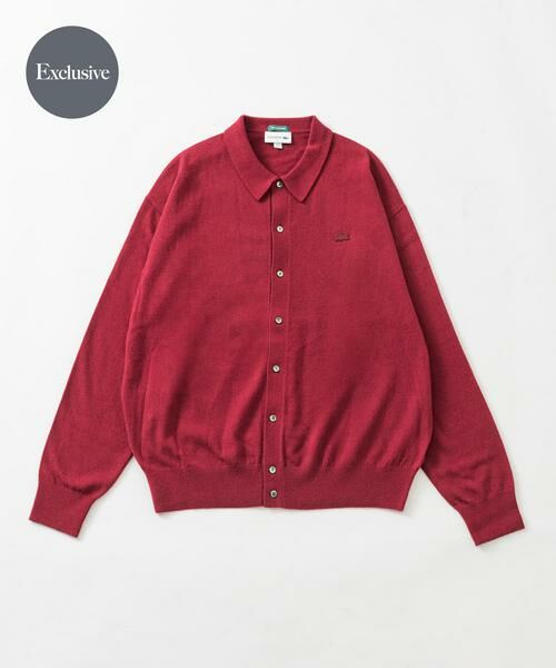 URBAN RESEARCH / アーバンリサーチ ニット・セーター | 『別注』LACOSTE×URBAN RESEARC　KNIT POLO CARDIGAN（レッド系その他）