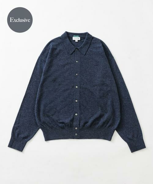 URBAN RESEARCH / アーバンリサーチ ニット・セーター | 『別注』LACOSTE×URBAN RESEARC　KNIT POLO CARDIGAN（インディゴブルー）